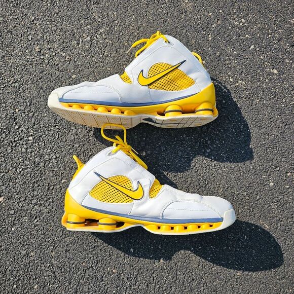 Nike Shox Bomber Jermaine O’Neal Pe Sample White Men's Sz 13 Indiana Pacers NBA - Picture 2 of 6